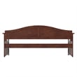AFI Acadia Mid-Century Solid Wood Twin Daybed with Back Board in Walnut