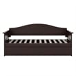 AFI Acadia Mid-Century Solid Wood Daybed with Twin Trundle in Espresso