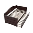 AFI Acadia Mid-Century Solid Wood Daybed with Twin Trundle in Espresso