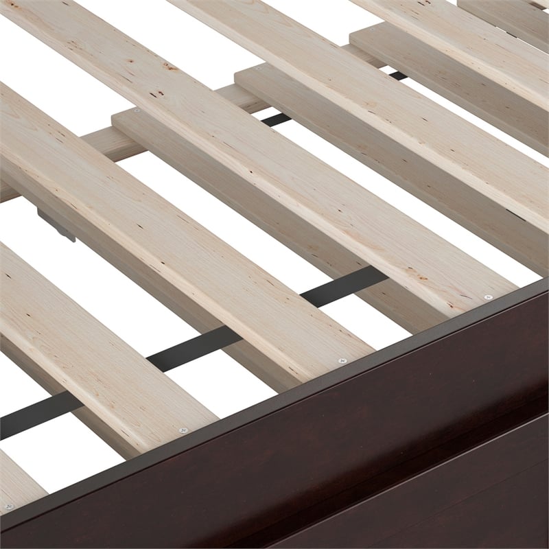 AFI Acadia Mid-Century Solid Wood Daybed with Twin Trundle in Espresso