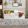 AFI Acadia Mid-Century Solid Wood Daybed with Twin Trundle in White