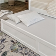 AFI Acadia Mid-Century Solid Wood Daybed with Twin Trundle in White