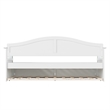AFI Acadia Mid-Century Solid Wood Daybed with Twin Trundle in White