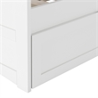 AFI Acadia Mid-Century Solid Wood Daybed with Twin Trundle in White