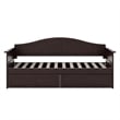AFI Acadia Mid-Century Solid Wood Twin Daybed with Set of 2 Drawers in Espresso