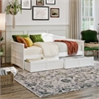 AFI Acadia Mid-Century Solid Wood Twin Daybed with Set of 2 Drawers in White