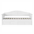 AFI Acadia Mid-Century Solid Wood Twin Daybed with Set of 2 Drawers in White