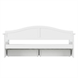 AFI Acadia Mid-Century Solid Wood Twin Daybed with Set of 2 Drawers in White