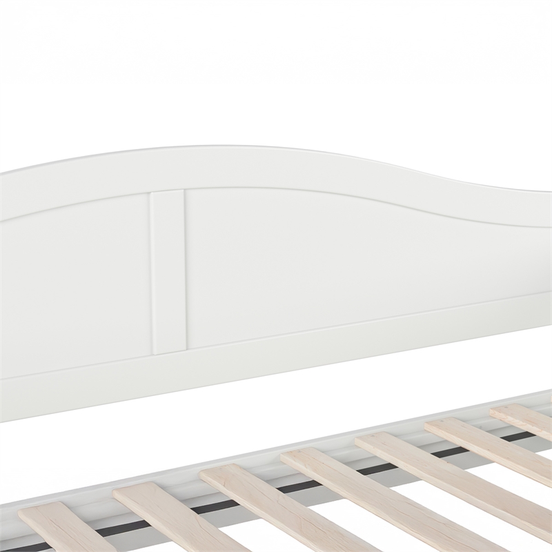 AFI Acadia Mid-Century Solid Wood Twin Daybed with Set of 2 Drawers in White
