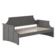 AFI Cambridge Mid-Century Solid Wood Twin Daybed with Curved Backboard in Gray