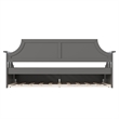 AFI Cambridge Mid-Century Solid Wood Daybed with Twin Trundle in Gray
