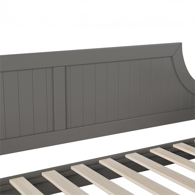 AFI Cambridge Mid-Century Solid Wood Twin Daybed with Set of 2 Drawers in Gray