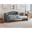 AFI Nantucket Mid-Century Solid Wood Twin Daybed with Groove Beadboard in Gray