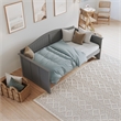 AFI Nantucket Mid-Century Solid Wood Twin Daybed with Groove Beadboard in Gray