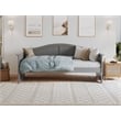 AFI Nantucket Mid-Century Solid Wood Twin Daybed with Groove Beadboard in Gray