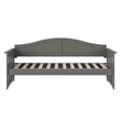 AFI Nantucket Mid-Century Solid Wood Twin Daybed with Groove Beadboard in Gray