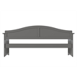 AFI Nantucket Mid-Century Solid Wood Twin Daybed with Groove Beadboard in Gray