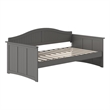 AFI Nantucket Mid-Century Solid Wood Twin Daybed with Groove Beadboard in Gray
