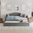 AFI Nantucket Mid-Century Solid Wood Daybed with Twin Trundle in Gray