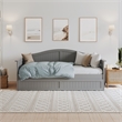 AFI Nantucket Mid-Century Solid Wood Daybed with Twin Trundle in Gray