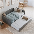 AFI Nantucket Mid-Century Solid Wood Daybed with Twin Trundle in Gray