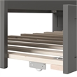 AFI Acadia Mid-Century Solid Wood Twin Daybed with Twin Trundle in Gray