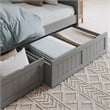 AFI Nantucket Mid-Century Solid Wood Twin Daybed with Set of 2 Drawers in Gray