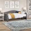 AFI Acadia Mid-Century Solid Wood Twin Daybed with Back Board in Gray