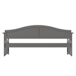 AFI Acadia Mid-Century Solid Wood Twin Daybed with Back Board in Gray