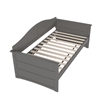 AFI Acadia Mid-Century Solid Wood Twin Daybed with Back Board in Gray