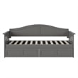 AFI Acadia Mid-Century Solid Wood Twin Daybed with Set of 2 Drawers in Gray