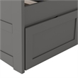AFI Acadia Mid-Century Solid Wood Twin Daybed with Set of 2 Drawers in Gray