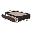 AFI Concord Wood King Platform Bed w/ Footboard and Twin XL Trundle in Espresso