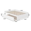 AFI Concord Wood King Platform Bed w/ Footboard and Twin XL Trundle in White