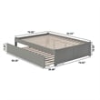 AFI Concord Wood King Platform Bed w/ Footboard and Twin XL Trundle in Gray