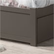 Nantucket Wood King Platform Bed with Footboard and Twin XL Trundle in Grey