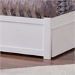 Mission Solid Wood King Platform Bed with Footboard and Twin XL Trundle in White