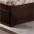 Mission Wood King Platform Bed with Footboard and Twin XL Trundle in Walnut