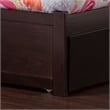 Mission Wood King Platform Bed with Footboard and Twin XL Trundle in Espresso