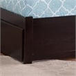 Nantucket Wood King Platform Bed with Footboard & Twin XL Trundle Espresso