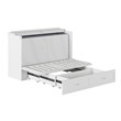 AFI Raleigh Modern Queen Solid Wood Murphy Bed Chest with Mattress in White