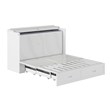 AFI Raleigh Modern Queen Solid Wood Murphy Bed Chest with Mattress in White