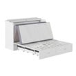 AFI Raleigh Modern Queen Solid Wood Murphy Bed Chest with Mattress in White