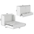AFI Raleigh Modern Queen Solid Wood Murphy Bed Chest with Mattress in White