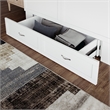 AFI Raleigh Modern Queen Solid Wood Murphy Bed Chest with Mattress in White