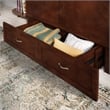 AFI Raleigh Modern Queen Solid Wood Murphy Bed Chest with Mattress in Walnut