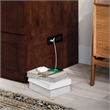 AFI Raleigh Modern Queen Solid Wood Murphy Bed Chest with Mattress in Walnut