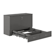 AFI Raleigh Modern Queen Solid Wood Murphy Bed Chest with Mattress in Gray