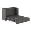 AFI Raleigh Modern Queen Solid Wood Murphy Bed Chest with Mattress in Gray
