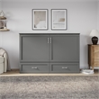 AFI Raleigh Modern Queen Solid Wood Murphy Bed Chest with Mattress in Gray